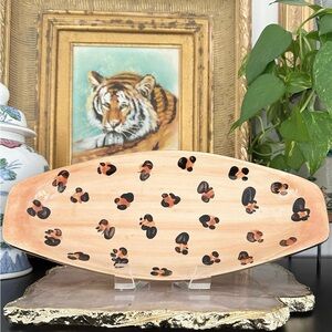 Hand Painted Leopard Plate